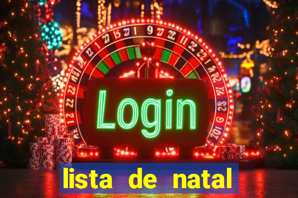 lista de natal para imprimir